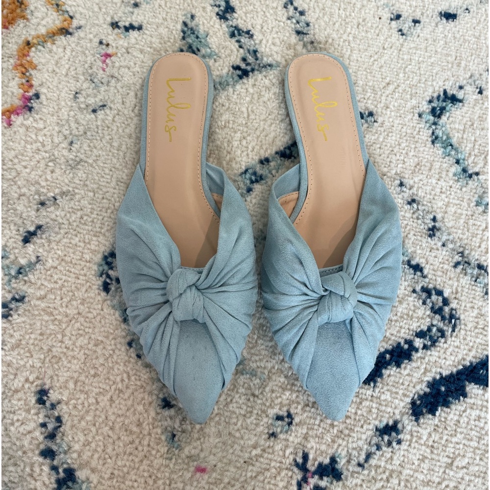 Lulu’s bowtie mule sandal